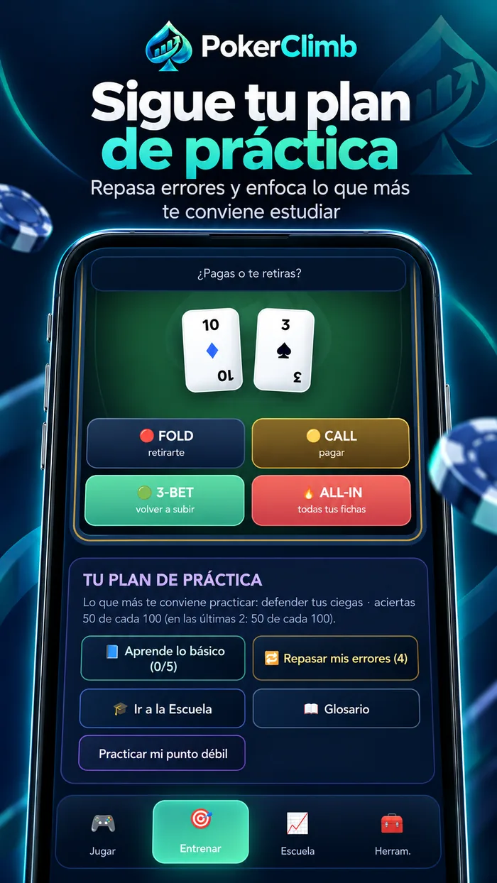 Poker Climb - Plan de práctica