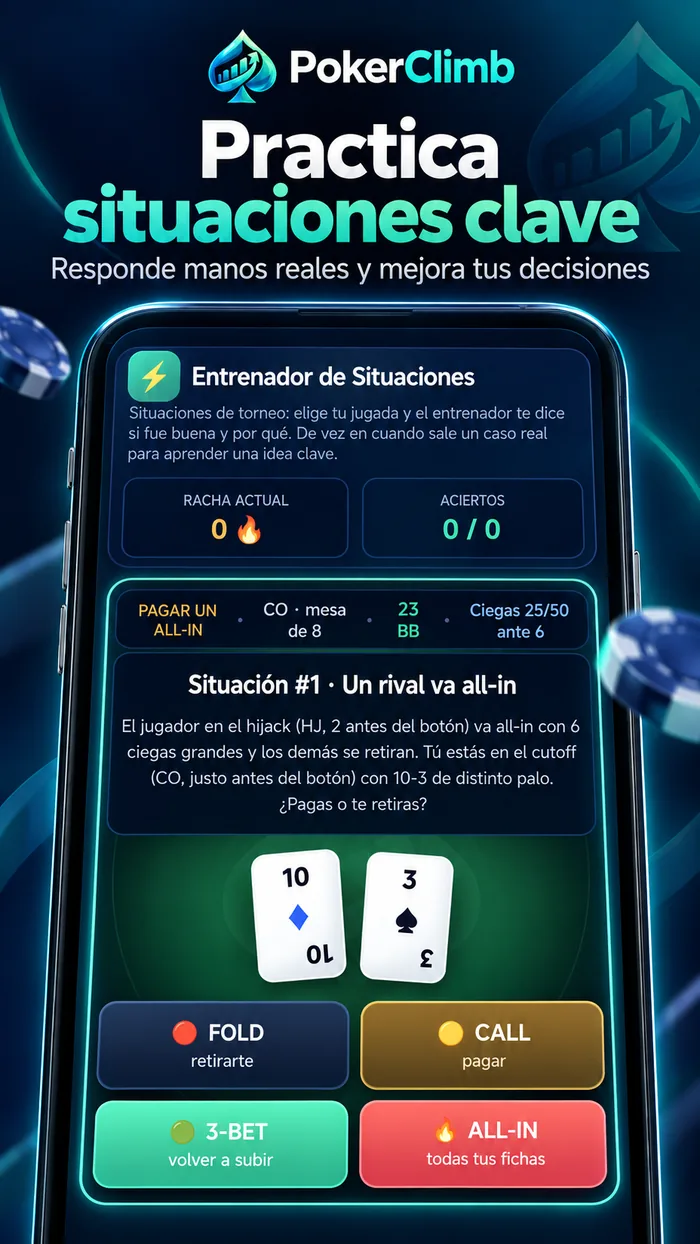 Poker Climb - Situaciones clave