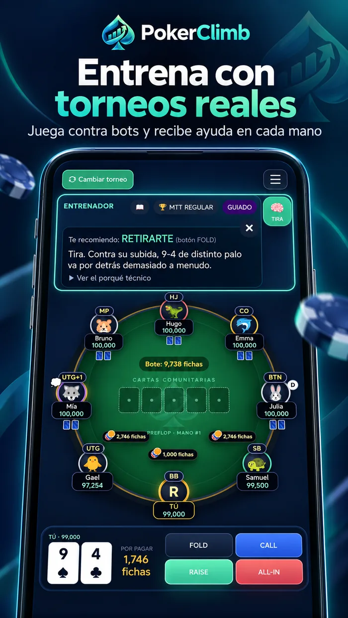 Poker Climb - Torneos contra bots